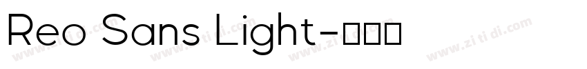 Reo Sans Light字体转换